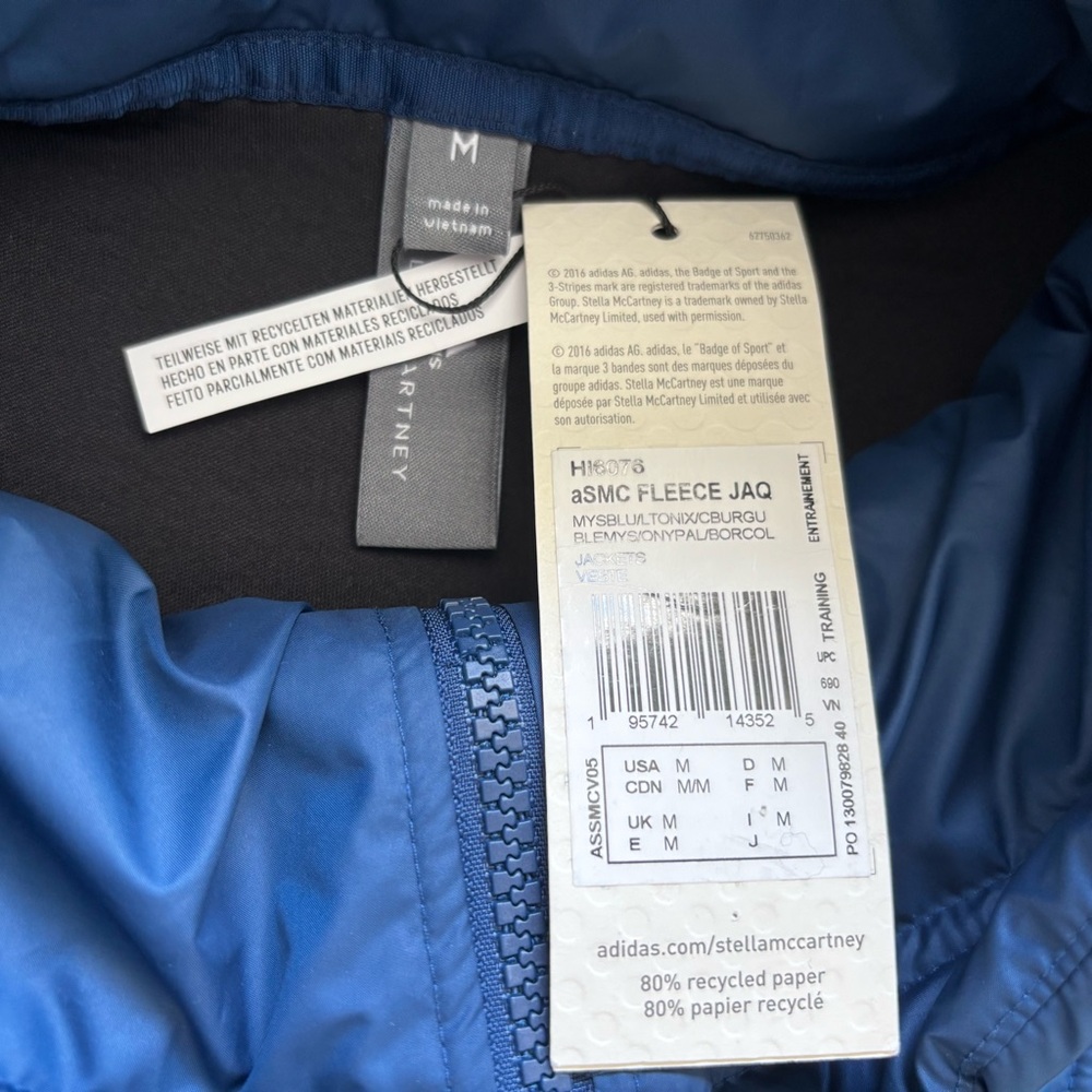 Adidas by Stella McCartney Blue and Red Plaid Jacket - Picture 4 of 8